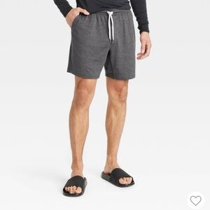 All In Motion Mens 7" Soft Stretch Shorts Side & Zippered Pocket Sz M Olive NWT